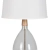 Kirkland's Home Clear Crackled Glass Table Lamps, Set Of 2- Table Lamps