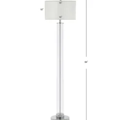 Kirkland's Home Clear Glass Demi Floor Lamp- Floor Lamps