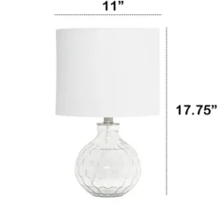 Kirkland's Home Clear Glass Honeycomb Table Lamp- Table Lamps