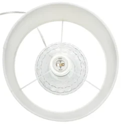 Kirkland's Home Clear Glass Honeycomb Table Lamp- Table Lamps