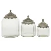 Kirkland's Home Clear Glass Jars With Decorative Lids, Set Of 3- Decorative Bowls & Jars