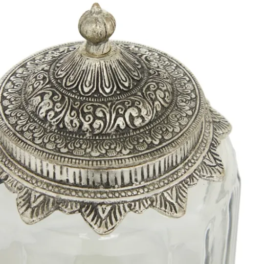 Kirkland's Home Clear Glass Jars With Decorative Lids, Set Of 3- Decorative Bowls & Jars