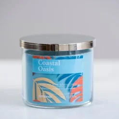 Kirkland's Home Coastal Oasis Triple Wick Jar Candle- Candles