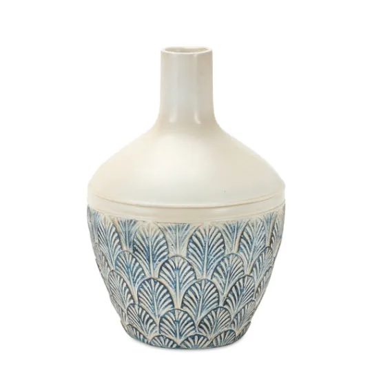 Kirkland's Home Coastal Scalloped Vases, Set Of 3- Vases