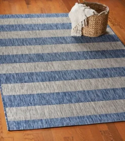 Kirkland's Home Coastal Stripes Outdoor Area Rug, 7X9- Outdoor Rugs