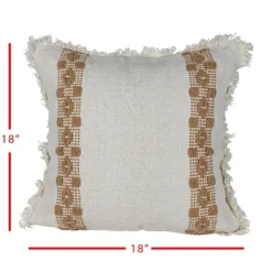 Kirkland's Home Coffee Brown Textured Stripe Throw Pillow- Pillows