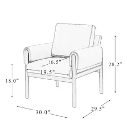 Kirkland's Home Cognac Faux Leather And Wood Accent Chair- Accent Chairs