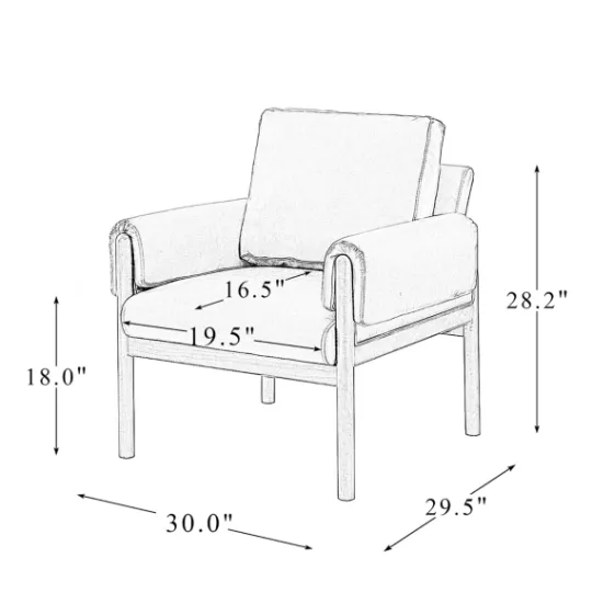Kirkland's Home Cognac Faux Leather And Wood Accent Chair- Accent Chairs