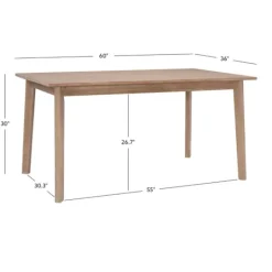 Kirkland's Home Colleen Natural Midcentury Dining Table- Dining Tables