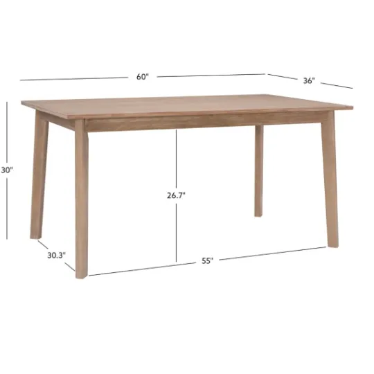 Kirkland's Home Colleen Natural Midcentury Dining Table- Dining Tables