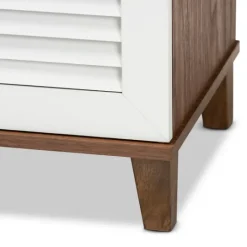 Kirkland's Home Collier Two-Tone 3-Door Shoe Storage Cabinet- Entryway Furniture