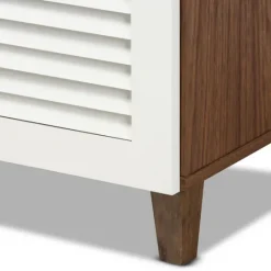 Kirkland's Home Collier Two-Tone Drawer Shoe Storage Cabinet- Entryway Furniture