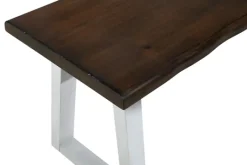 Kirkland's Home Collins And White Two-Tone Wood Bench- Benches & Ottomans