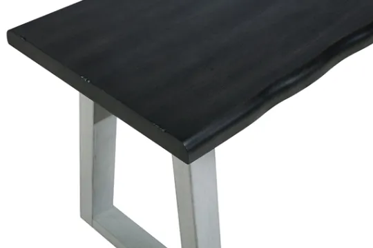 Kirkland's Home Collins And White Two-Tone Wood Bench- Benches & Ottomans