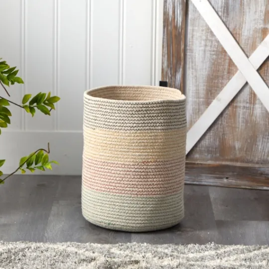 Kirkland's Home Color Cotton Woven Basket- Baskets & Boxes