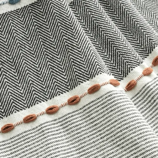 Kirkland's Home Color Herringbone Stripe Throw- Blankets & Throws