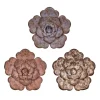 Kirkland's Home Color Metal Flower Wall Plaques, Set Of 3- Wall Plaques
