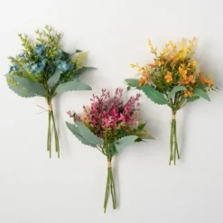 Kirkland's Home Colorful Bloom Bouquets, Set Of 3- Stems & Bouquets