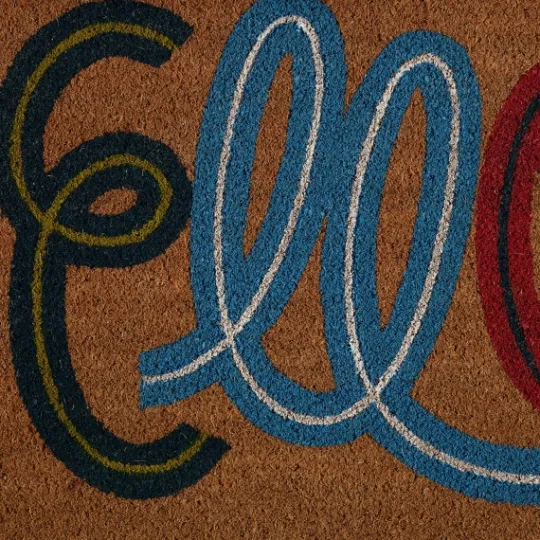 Kirkland's Home Colorful Hello Coir Doormat- Doormats
