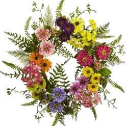 Kirkland's Home Colorful Mixed Floral Wreath- Wreaths