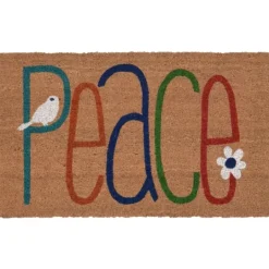 Kirkland's Home Colorful Peace Doormat- Doormats