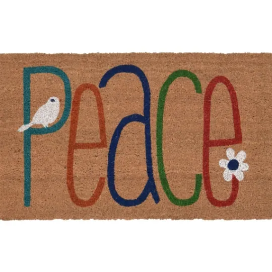 Kirkland's Home Colorful Peace Doormat- Doormats