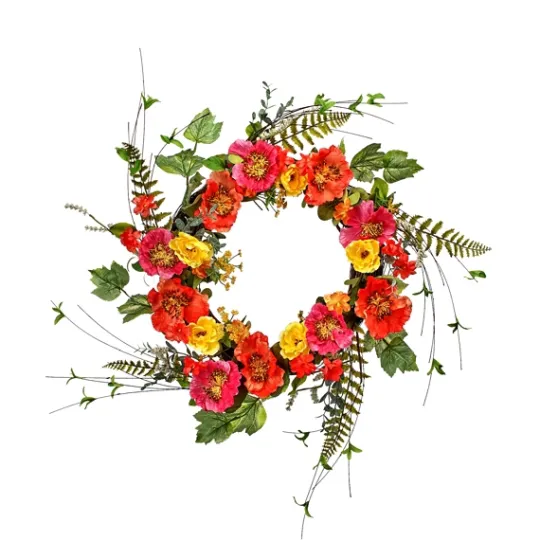 Kirkland's Home Colorful Poppy Mix Wreath- Wreaths