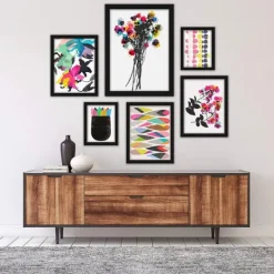 Kirkland's Home Contemporary Florals 6-Pc. Wall Art Set- Framed Art