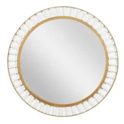 Kirkland's Home Contemporary Gold Frame With Beads Mirror- Decorative Mirrors