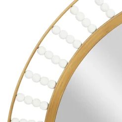 Kirkland's Home Contemporary Gold Frame With Beads Mirror- Decorative Mirrors