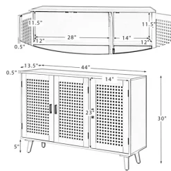 Kirkland's Home Contemporary Lattice Doors Sideboard- Cabinets & Sideboards