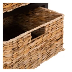 Kirkland's Home Cora Accent Table With Woven Storage Baskets- Accent & End Tables