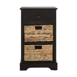 Kirkland's Home Cora Accent Table With Woven Storage Baskets- Accent & End Tables