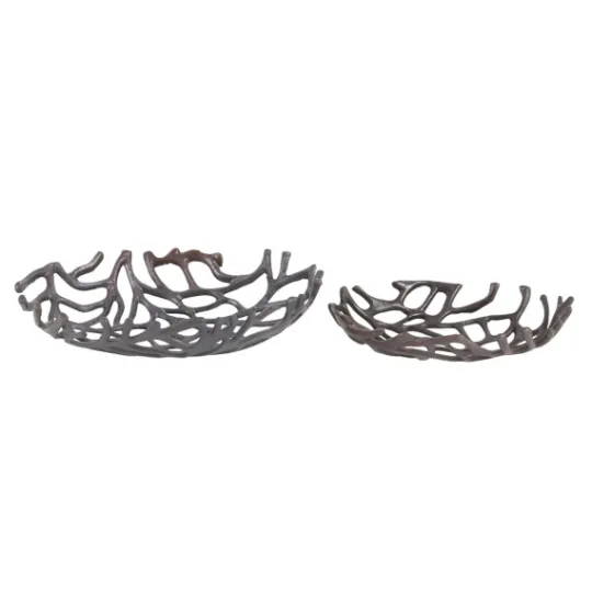Kirkland's Home Coral Reef Oval Trays, Set Of 2- Decorative Trays