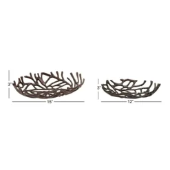 Kirkland's Home Coral Reef Oval Trays, Set Of 2- Decorative Trays