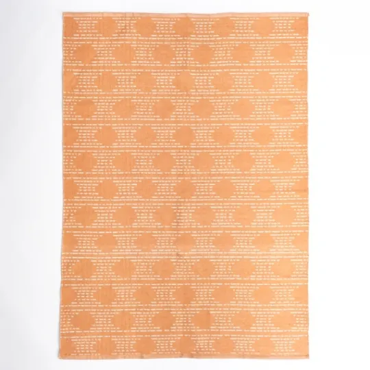 Kirkland's Home Coral Shibori Outdoor Area Rug, 5X7- Outdoor Rugs