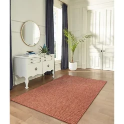 Kirkland's Home Coral Woven Outdoor Area Rug, 7X9- Outdoor Rugs