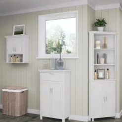 Kirkland's Home Corner Shelf With Cabinet Doors- Bathroom Furniture