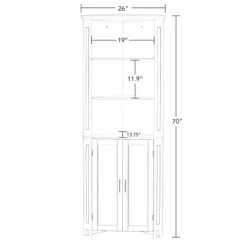 Kirkland's Home Corner Shelf With Cabinet Doors- Bathroom Furniture