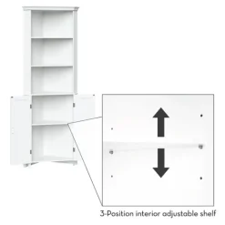 Kirkland's Home Corner Shelf With Cabinet Doors- Bathroom Furniture