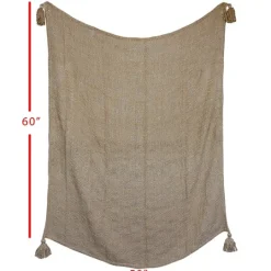 Kirkland's Home Corner Tassel Throw Blanket- Blankets & Throws