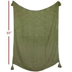 Kirkland's Home Corner Tassel Throw Blanket- Blankets & Throws