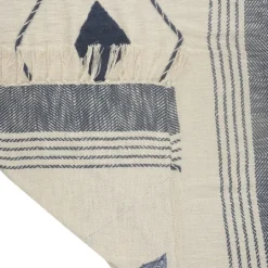 Kirkland's Home Cotton Diamond Geometric Fringe Throw- Blankets & Throws