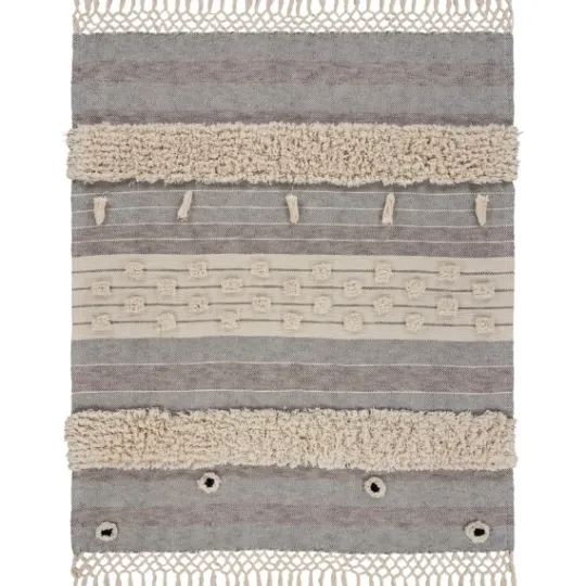 Kirkland's Home Cotton Fringe Eclectic Tufted Throw- Blankets & Throws