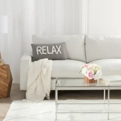 Kirkland's Home Cotton Relax Tufted Lumbar Pillow- Pillows