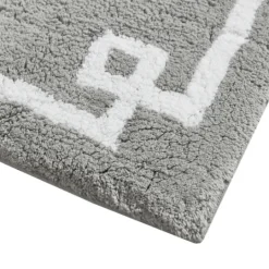 Kirkland's Home Cotton Tufted Bath Runner With Border- Bathroom Rugs