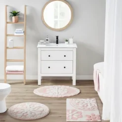 Kirkland's Home Cotton Tufted Medallion Bath Mat, 25 In.- Bathroom Rugs