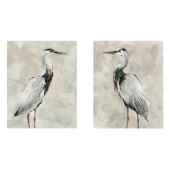 Kirkland's Home Crane At Dusk Giclee Canvas Art Prints, Set Of 2- Canvas Art