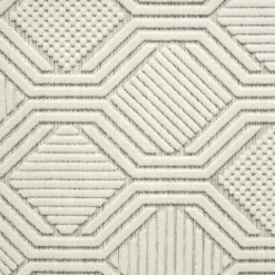 Kirkland's Home Cream And Blue Geo Indoor/Outdoor Area Rug, 7X9- Outdoor Rugs
