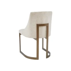 Kirkland's Home Cream And Gold Modern Dining Chairs, Set Of 2- Dining Chairs